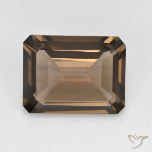 5.39ct 天然 姜饼布朗 烟晶, 祖母绿式切割, VVS-VS