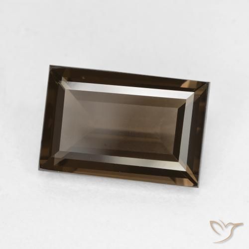 3.45克拉天然烟晶，狭长方形，VVS-VS