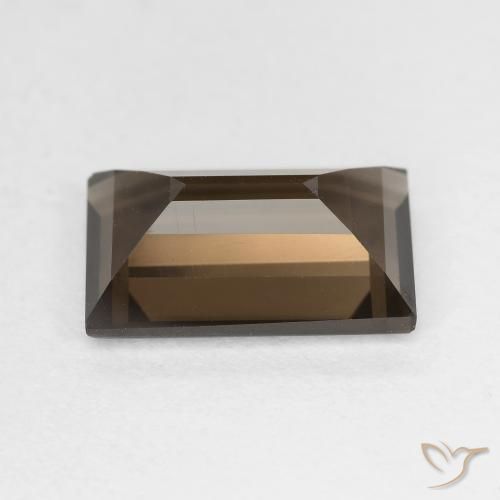 3.45克拉天然烟晶，狭长方形，VVS-VS