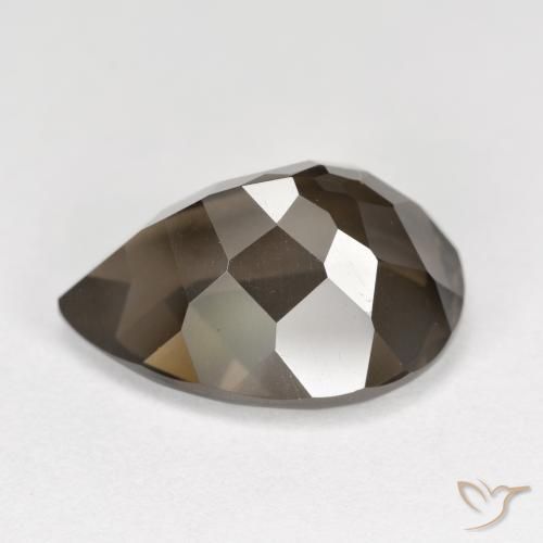 6.95克拉天然烟晶，梨形，VS