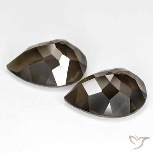 12.60克拉天然烟晶，梨形，VS