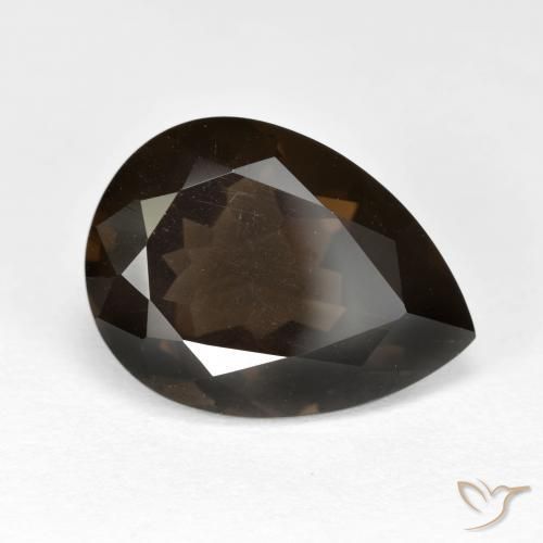 6.21克拉天然烟晶，梨形，VVS-VS
