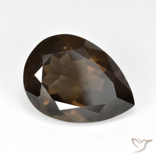 6.74ct 天然 棕色 烟晶, 梨形, VVS-VS