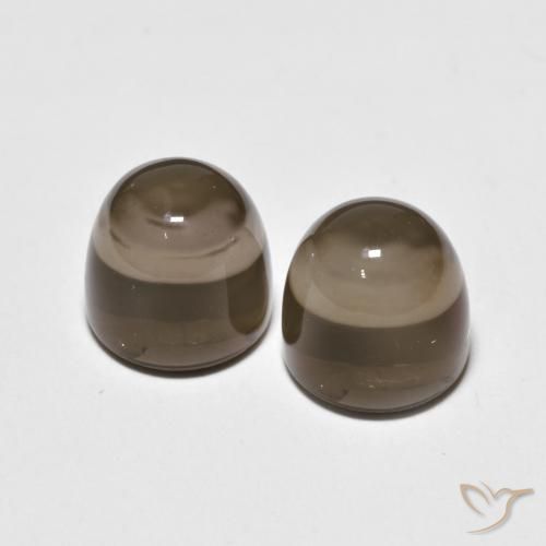 8.19ctw 天然 暖棕 烟晶, 圆形的, 透明