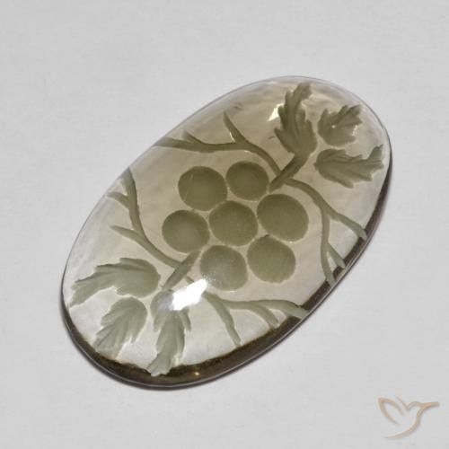 28.18克拉天然烟晶，椭圆形，透明