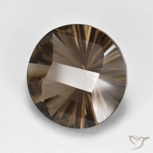 7.75ct 天然 山核桃棕 烟晶, 圆形的, VS