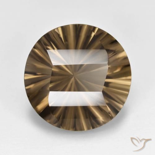 7.77ct 天然 中浅棕色 烟晶, 圆形的, VVS-VS