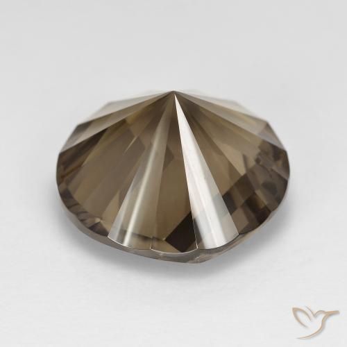 7.77克拉天然烟晶，圆形的，VVS-VS