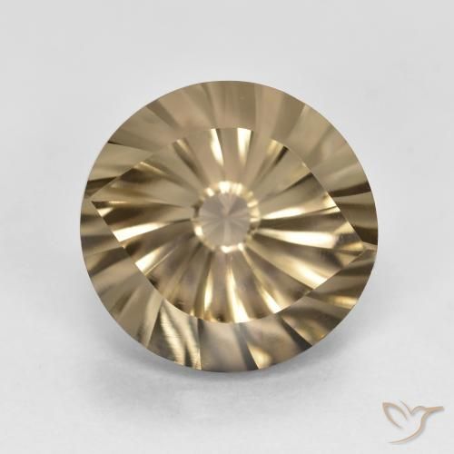 5.32ct 天然 中浅棕色 烟晶, 圆形的, VVS