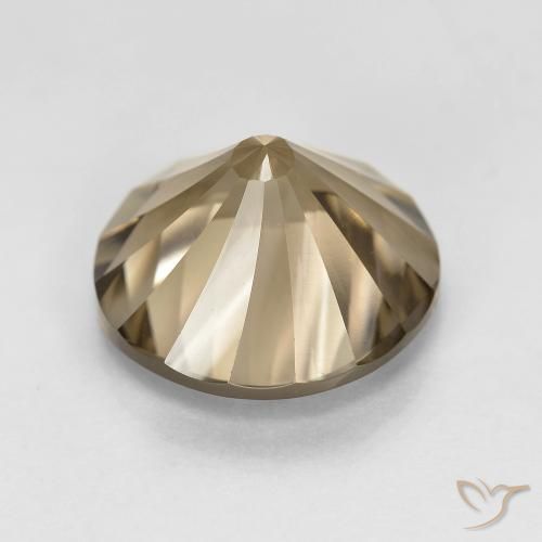 5.32克拉天然烟晶，圆形的，VVS