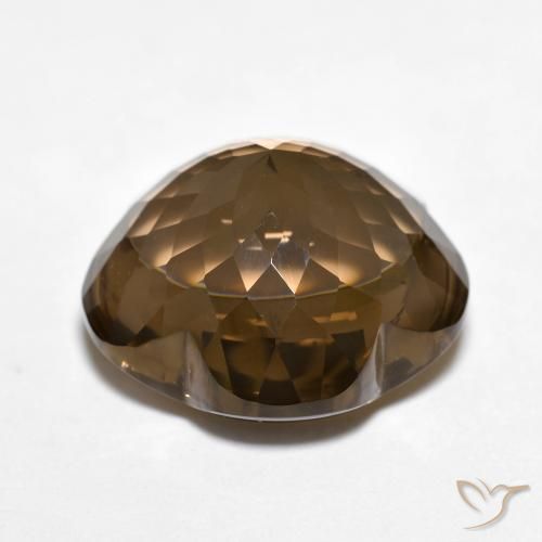 13.07克拉天然烟晶，花形切割，透明