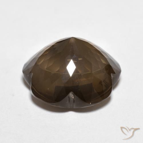 11.15克拉天然烟晶，花形切割，透明