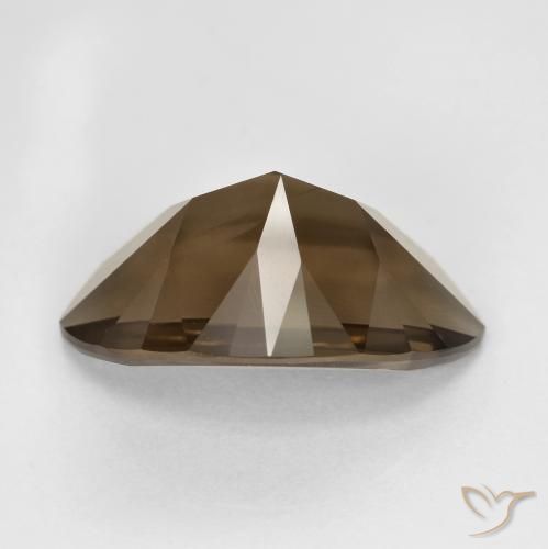 9.76克拉天然烟晶，榄尖形，VS