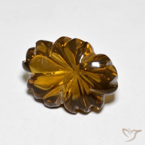 6.45克拉天然烟晶，花形切割，透明