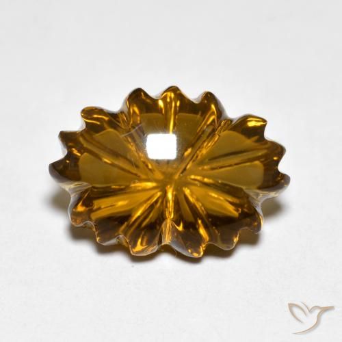 6.51ct 天然 中浅棕色 烟晶, 花形切割, 透明