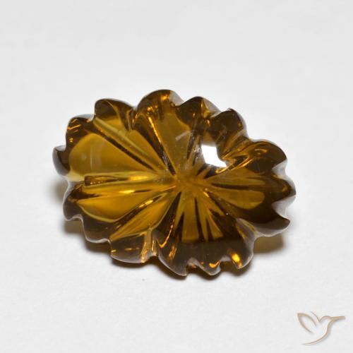 6.24克拉天然烟晶，花形切割，透明