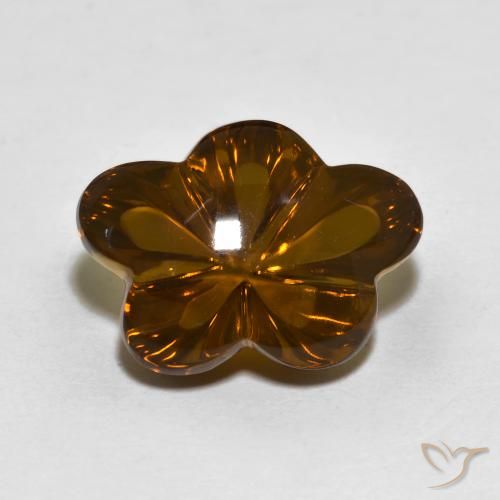 6.29ct 天然 暗棕色 烟晶, 花形切割, 透明