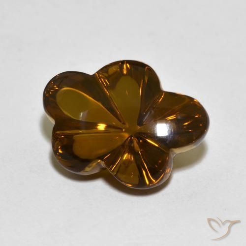 6.11克拉天然烟晶，花形切割，透明