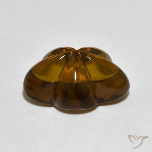 6.11克拉天然烟晶，花形切割，透明
