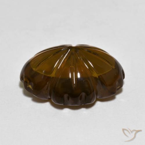 9.44克拉天然烟晶，花形切割，透明