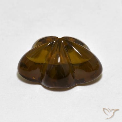 6.12克拉天然烟晶，花形切割，透明