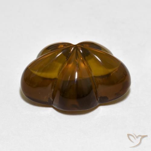 10.13克拉天然烟晶，花形切割，透明