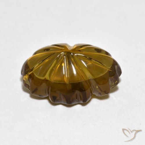 6.02克拉天然烟晶，花形切割，透明