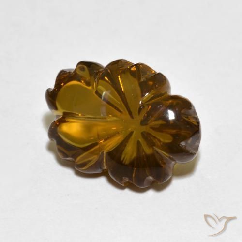 6.56克拉天然烟晶，花形切割，透明
