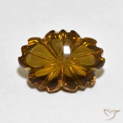 6.82ct 天然 暗棕色 烟晶, 花形切割, 透明
