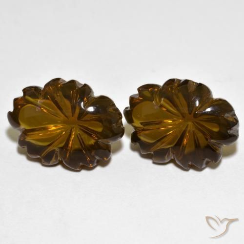 20.15克拉天然烟晶，花形切割，透明