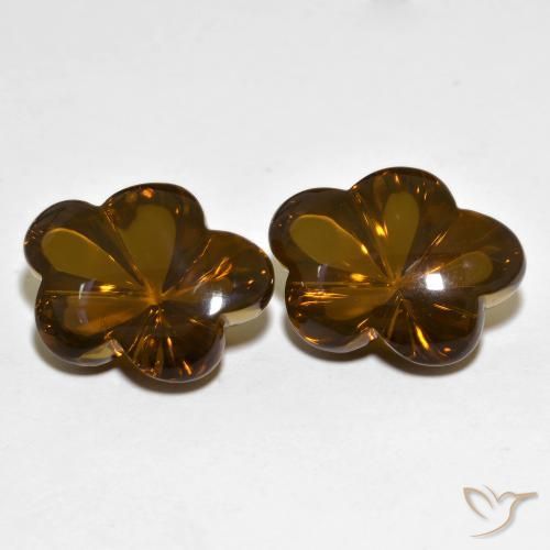 19.11克拉天然烟晶，花形切割，透明
