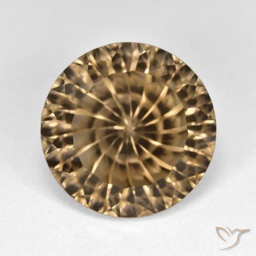 8.44ct 天然 中浅棕色 烟晶, 圆形的, VS