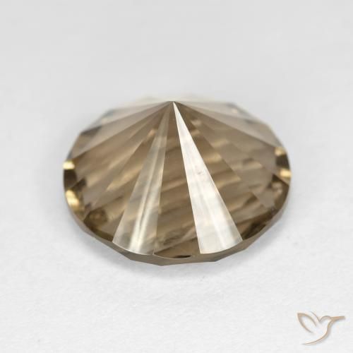 5.13克拉天然烟晶，圆形的，VS