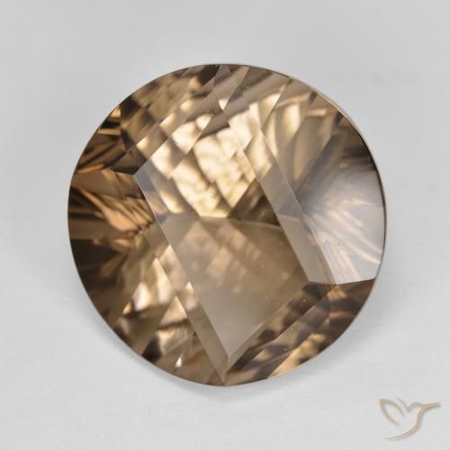 9.93克拉天然烟晶，圆形的，VVS-VS
