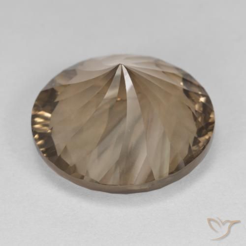 7.92克拉天然烟晶，圆形的，VVS-VS