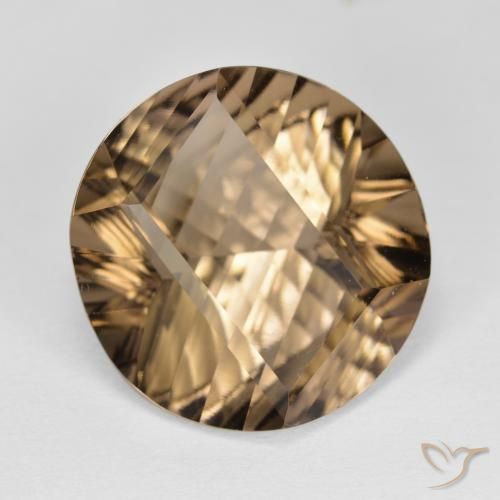 9.89ct 天然 浅棕色 烟晶, 圆形的, VVS