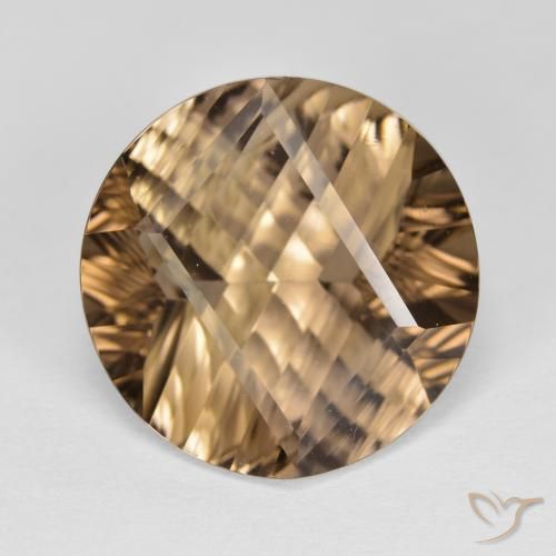 9.97ct 天然 淡摩卡 烟晶, 圆形的, VVS