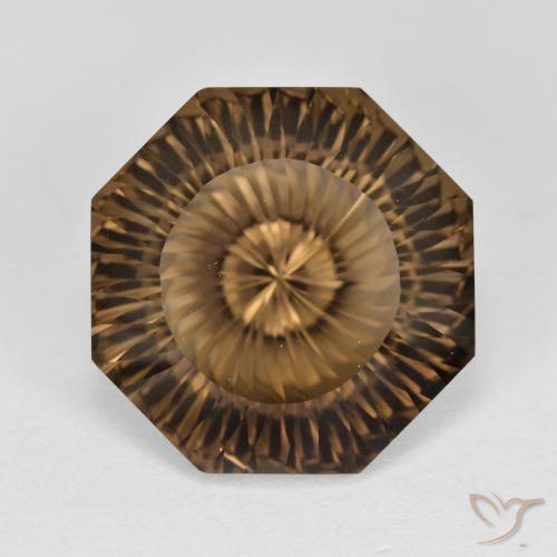 8.58ct 天然 浅棕色 烟晶, 祖母绿式切割, VVS-VS