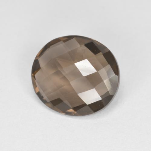 1.72克拉天然棕色烟晶，椭圆形切割，9.2×8.1毫米，VVS-VS
