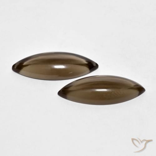 11.08克拉天然烟晶，榄尖形，透明