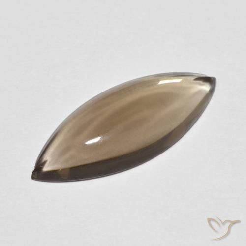 5.64克拉天然烟晶，榄尖形，透明