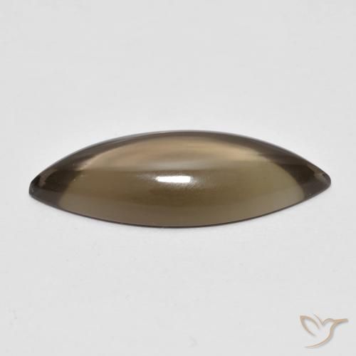 5.64克拉天然烟晶，榄尖形，透明