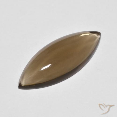 5.67克拉天然烟晶，榄尖形，透明