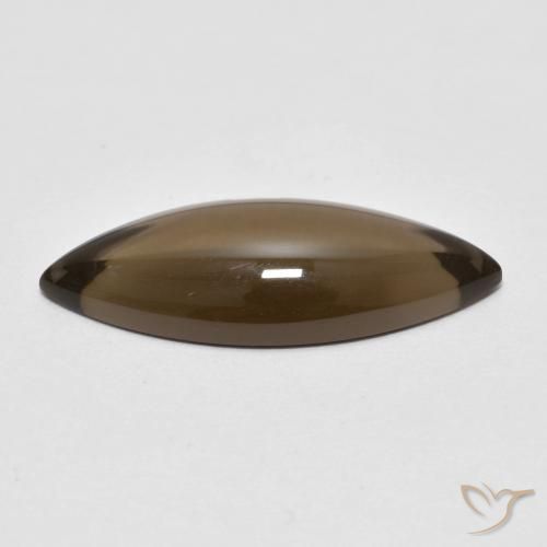 5.67克拉天然烟晶，榄尖形，透明