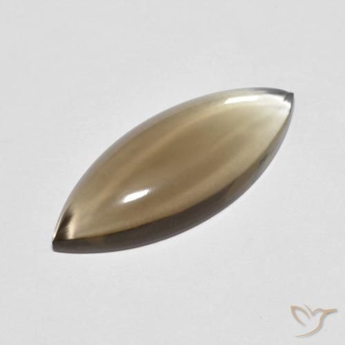 5.64克拉天然烟晶，榄尖形，透明