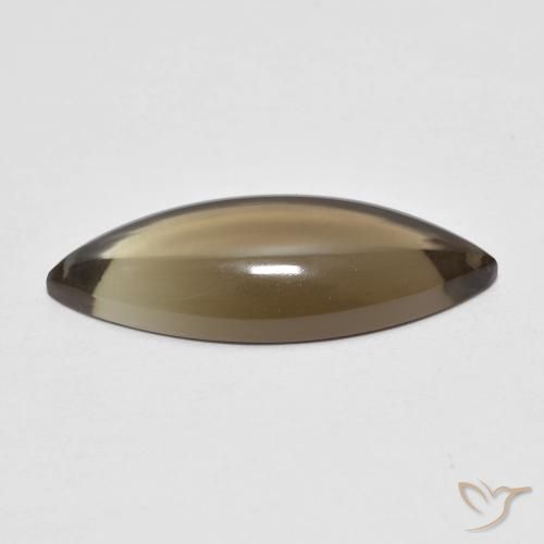 5.64克拉天然烟晶，榄尖形，透明