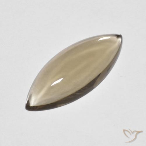 5.63ct 天然 暖棕 烟晶, 榄尖形, 透明