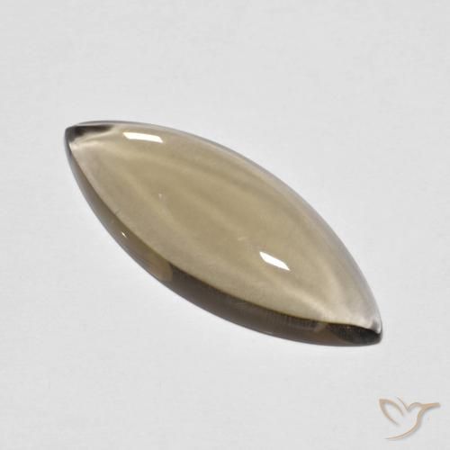 5.63克拉天然烟晶，榄尖形，透明