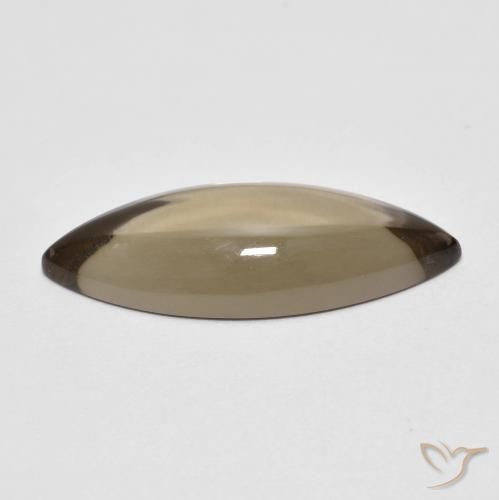 5.63克拉天然烟晶，榄尖形，透明