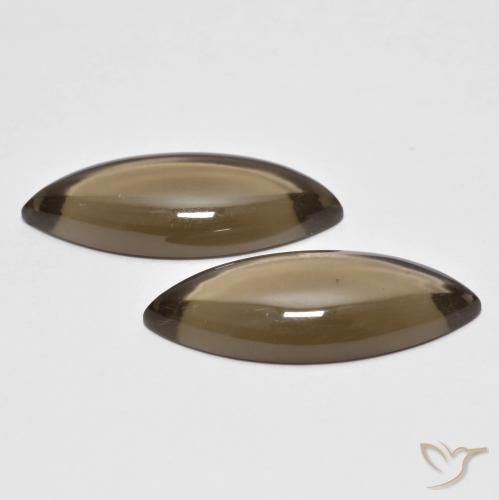 12.41克拉天然烟晶，榄尖形，透明